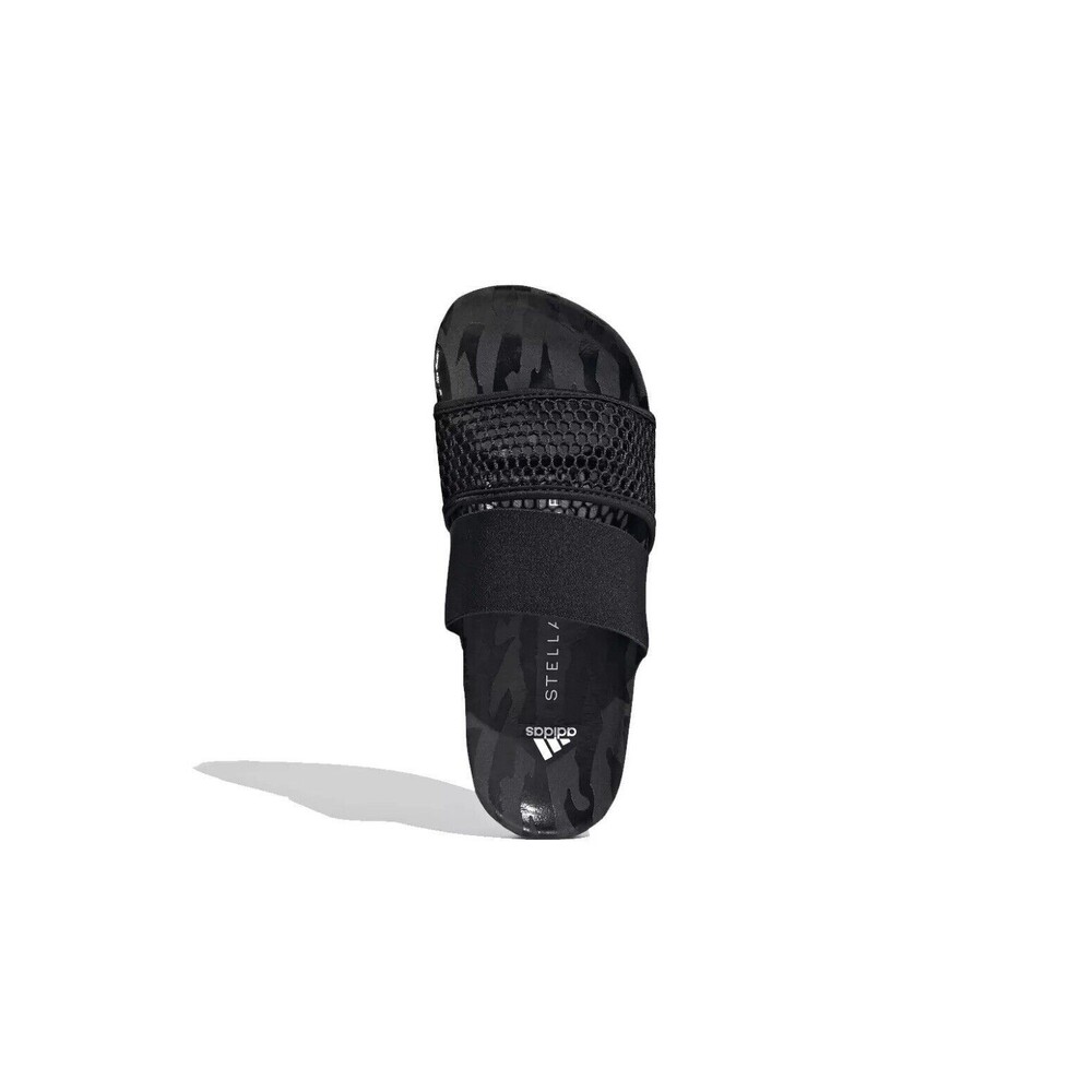 New adidas Stella-Lette Stella McCartney Slides Sandals Leopard Black Women's